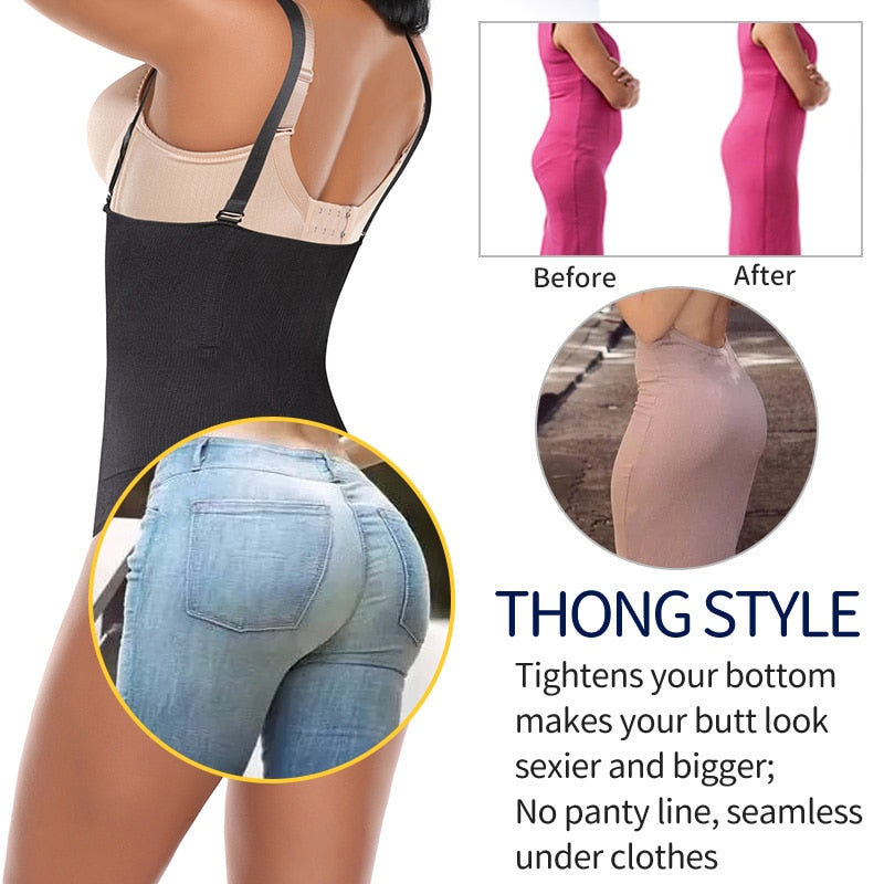 High Waist Thong Panty Shaper for Women - Tummy Slimming G-String Shapewear