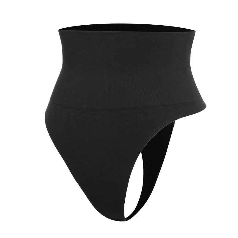 High Waist Tummy Control Thong Panty for Women - Slimming Underwear with Butt Lifter and Belly Shaping