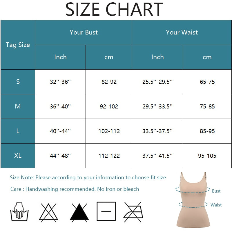 Seamless Shapewear Tops for Women - Tummy Control Body Shaper Camisole in Nude and Black