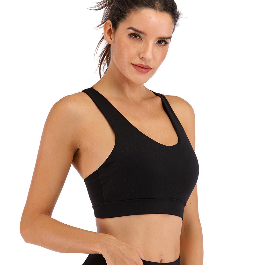  Women Jogging Bras With String Quick Dry Shockproof Running  Sports Fitness brassiere Large Size Underwear Breathing Black : Clothing,  Shoes & Jewelry